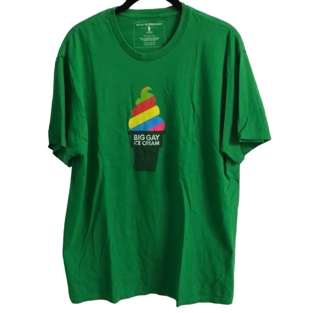 Big Gay Ice Cream Logo Short Sleeve Tee Shirt Size Large - Picture 9 of 11